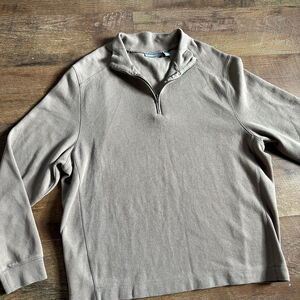 Men's Madison Brown Zip Up Sweater L